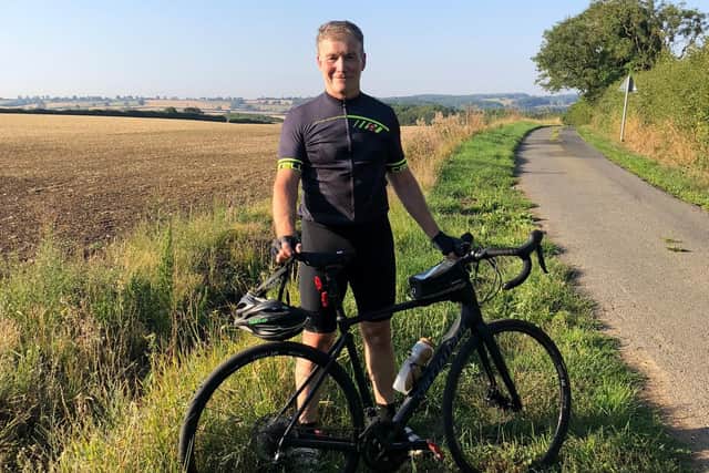 David (pictured) sets off today from Northampton and will ride alongside four other colleagues.