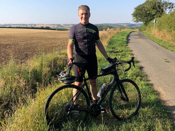 David (pictured) sets off today from Northampton and will ride alongside four other colleagues.
