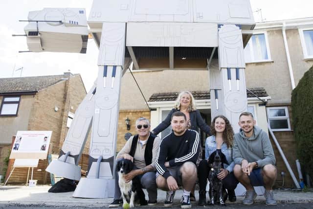 One street was dominated by a 20-ft tall AT-AT Walker by plumber Ian Mockett.