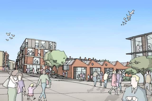 An early artist's impression of the Vulcan Works scheme from 2014.