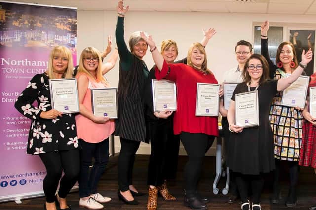 Some of the winners at the Northampton Town Centre BID Mystery Shopper Awards