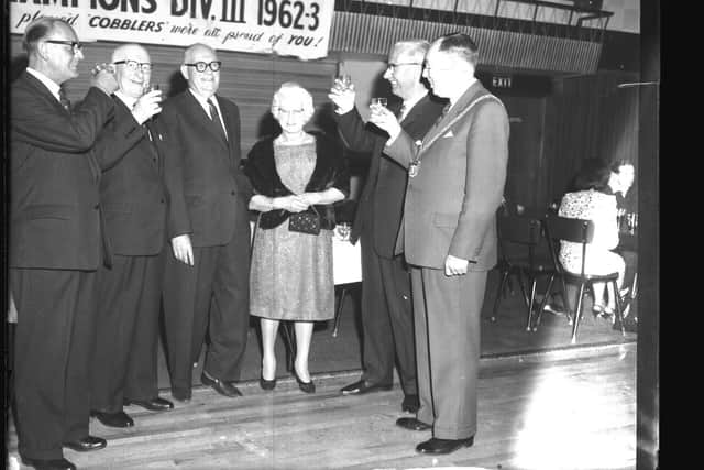 Cobblers supporters toasting the clubs promotion out of the Second Division in 196465, at a dance on May 24, 1965