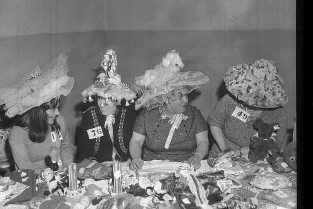 Mercury & Herald Merry Comrades Easter Bonnet parade in Northampton Guildhall in the late 1960s