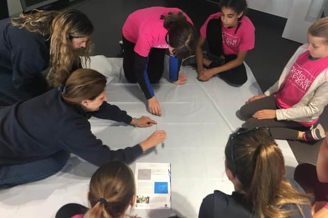 The Bliss Charity School pupils figure out how to build a hovercraft