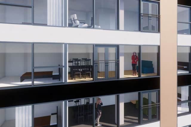 Pictures on NPH website show what the inside of the flat block could look like.