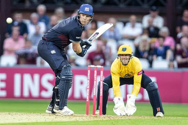 Matt Coles eyes up a big hit