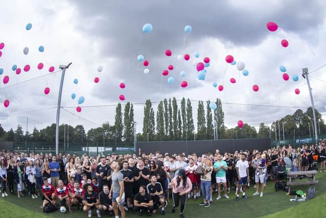 Football tournament for Daisy Ellis and balloon release for Glenn Davies