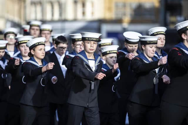 The parade was made up of over a dozen Northampton-based units and organisations - such as the Northampton Sea Cadets of TS Laforey.
