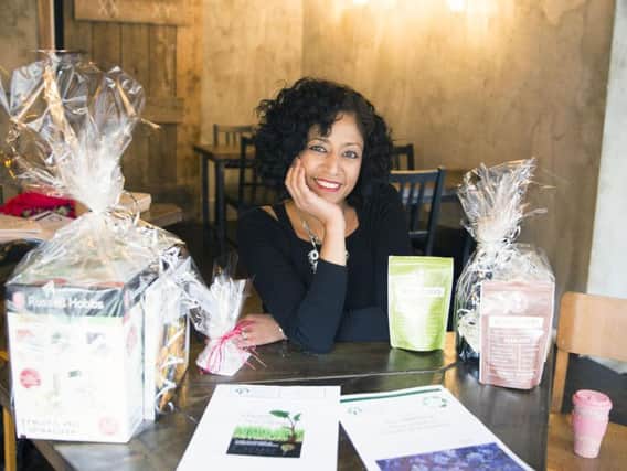 Nisha Tanna is celebrating the launch of her business, Beyond Breast Cancer.