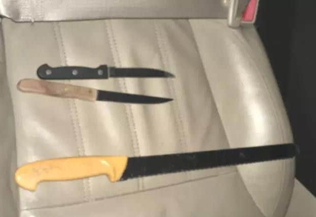 Weapons seized by Northamptonshire Police during the stop searches.