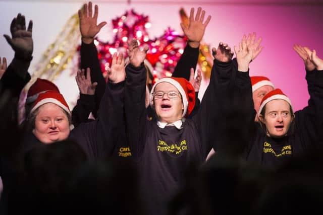 The annual sing-a-long performed to a packed audience of friends and family.
