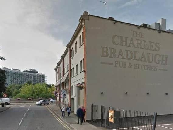The victim got into a car she thought was a taxi outside the Charles Bradlaugh pub, in Earl Street.