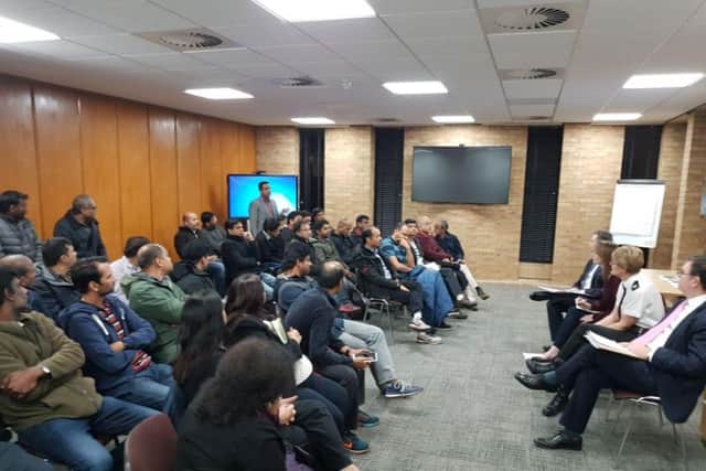 A meeting was held earlier this month between police, council officials, councillors and members of the Indian community.