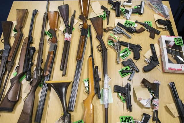 Shotguns, rifles, air weapons, handguns and imitation firearms are among the 72 firearms surrendered to Northamptonshire Police.