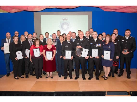 The winners who were celebrated at a ceremony at Northamptonshire Police's Wootton Hall headquarters.