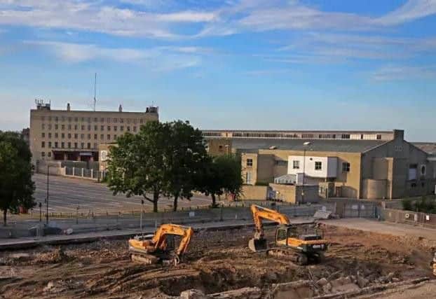 The former Greyfriars Bus Station site seen from the Grosvenor Centre car park. Picture: Kirsty Edmonds.