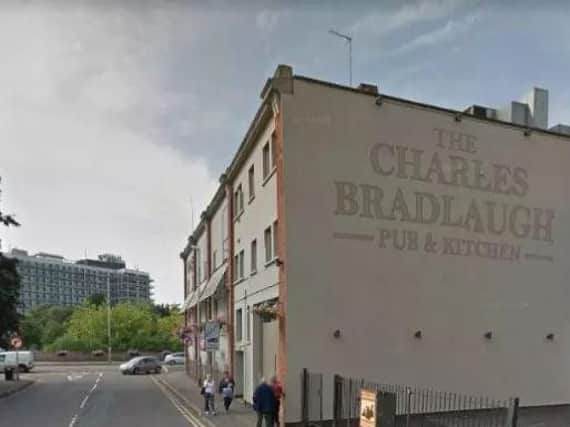 The incident took place outside the Charles Bradlaugh pub.