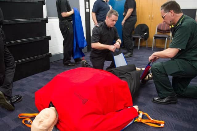Weighing 25 stone, the mannequin provides a realistic size and weight for replicating bariatric rescue situations