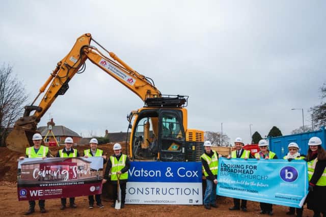 Alongside Watson and Cox Builders, who won the contract to build the centre, was pastor, Adam Eakins and other members of the church leadership.