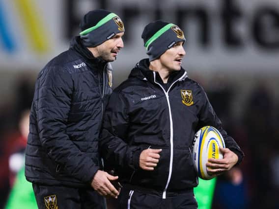 Alan Dickens (right) has been placed in temporary charge following the departure of Jim Mallinder (picture: Kirsty Edmonds)