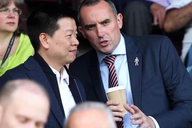 Cobblers chairman Kelvin Thomas and 5USport chief executive Tom Auyeung