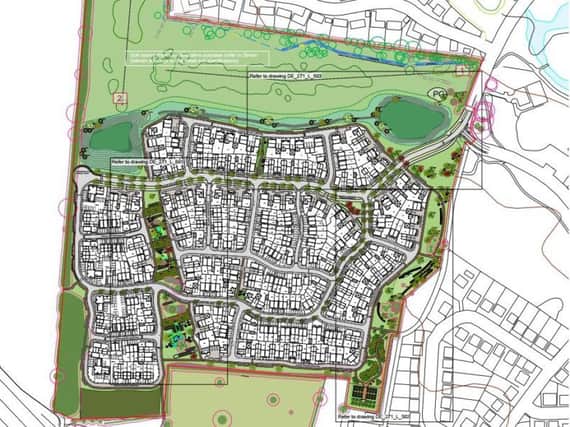 349 houses are planned for the area south of Rowtree Road.