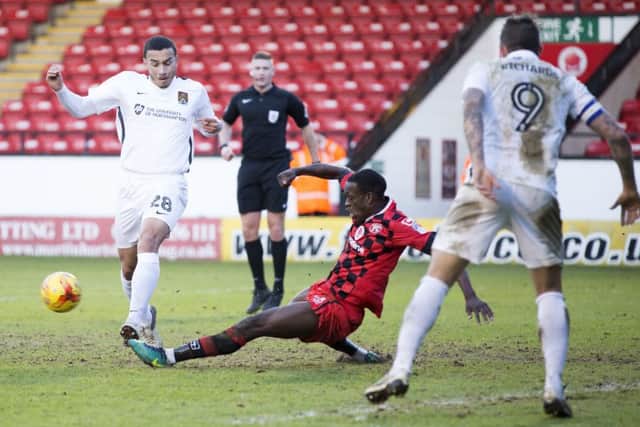 Action from the last time these two met when the Saddlers ran out 2-1 winners in February