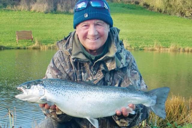 Mike Green with a fly-caught 10-8 salmon