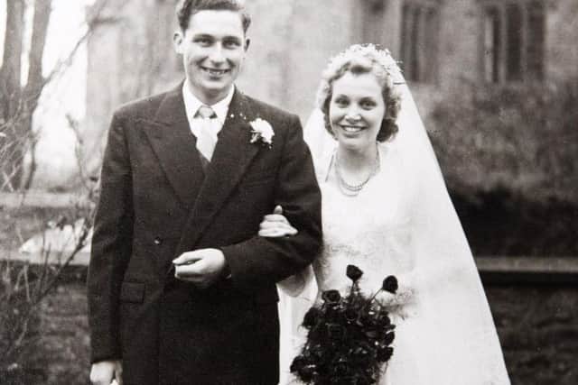Dennis and Eileen back in 1952 on their big day.