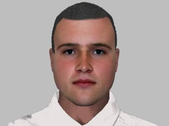 Anyone who recognises the man in the e-fit should call Northamptonshire Police on 101 or Crimestoppers anonymously on 0800 555 111.