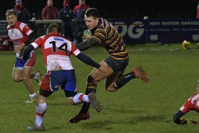 ON THE ATTACK - action from Old Scouts' clash with Wellingborough (Pictures: Dave Ikin)