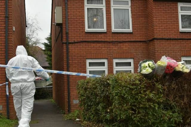 Tributes to the little boy were left in Arthur Street