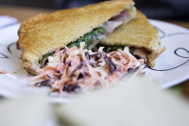 The cafe offers diners a tasty menu - with sandwiches and toasties all made with artisan bread baked on site.