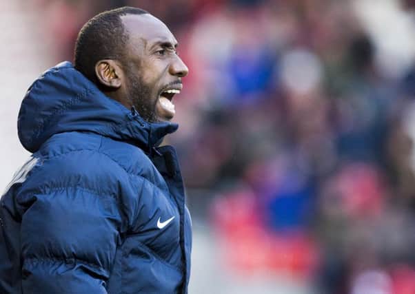 Jimmy Floyd Hasselbaink shouts instructions to his players during the Boxing Day defeat at Doncaster (Picture: Kirsty Edmonds)