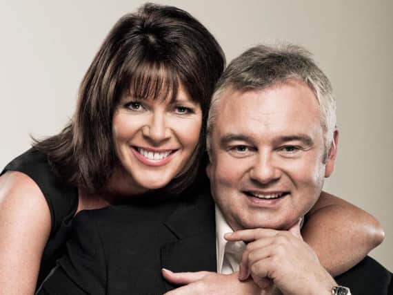 Eamonn Holmes, pictured with wife Ruth Langford, admitted that he bought family stocking fillers from Northampton Services in a December 23 tweet.