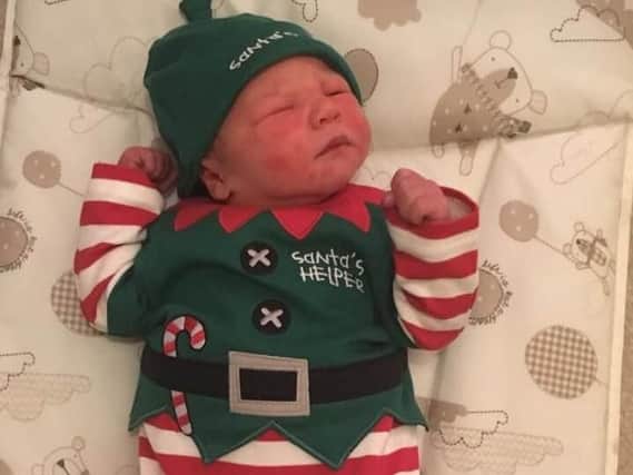 Richard Albert Luck, born at 12.04am at the Barratt Birth Centre in Northampton General Hospital, was the first of the Christmas Day babies.