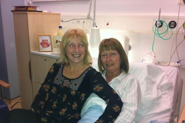 Sharon and Tracey on the day before their operation.