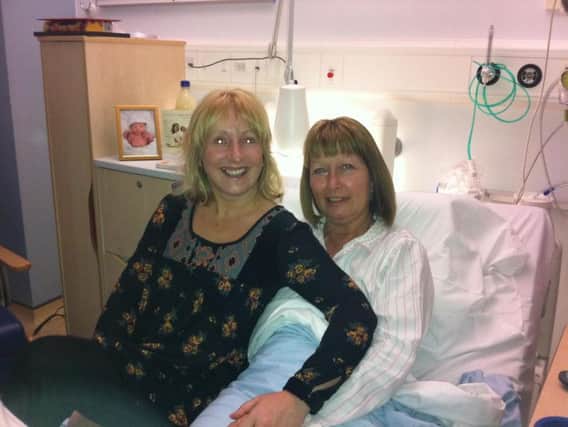 Sharon and Tracey on the day before their operation.