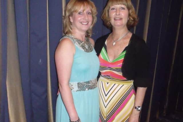 Sharon, 46 pictured with Tracey at a dance conference.