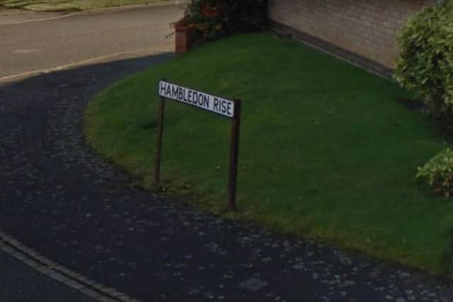 The incident happened in Hambledon Rise, Northampton
.