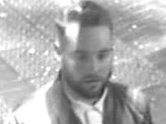 Police would like to speak to this man in connection with an incident of criminal damage.