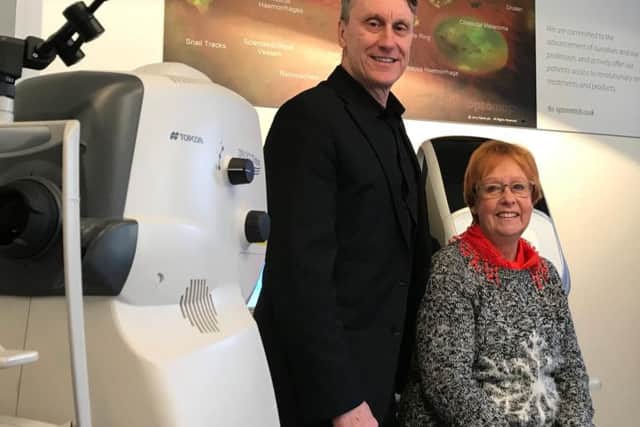 Brian Tompkins pictured with Rosemary Harries.