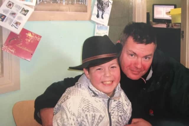 Owen, 8, pictured with his dad Steffen Craig.