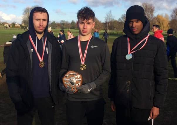 Rugby & Northampton's U17 winning team Matthew Chronicle, Adam Searle and Muss-Ab Hassan