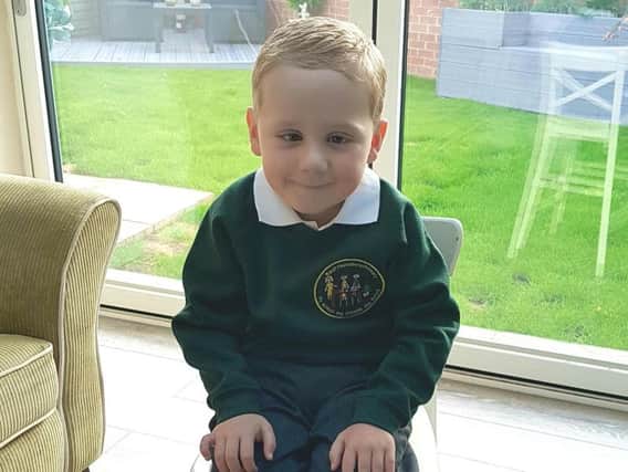 Harry is fundraising for a life-changing operation, which will help him use his legs unaided by his mum and dad.