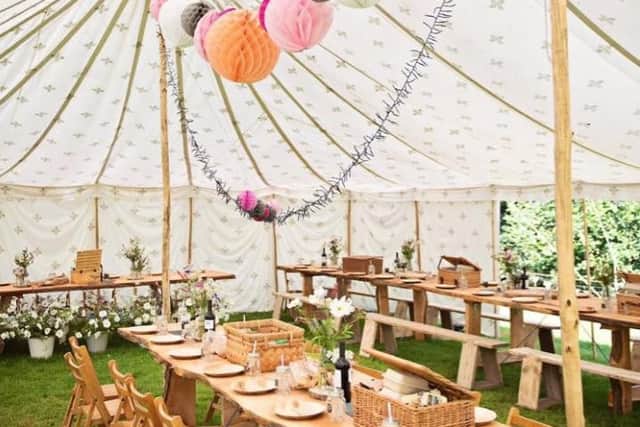 Brides can opt to hire the Raj style marquee for their big day.