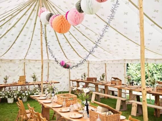 Brides can opt to hire the Raj style marquee for their big day.