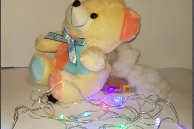 A teddy bear with led lighting was also recovered that posed a strangulation risk.