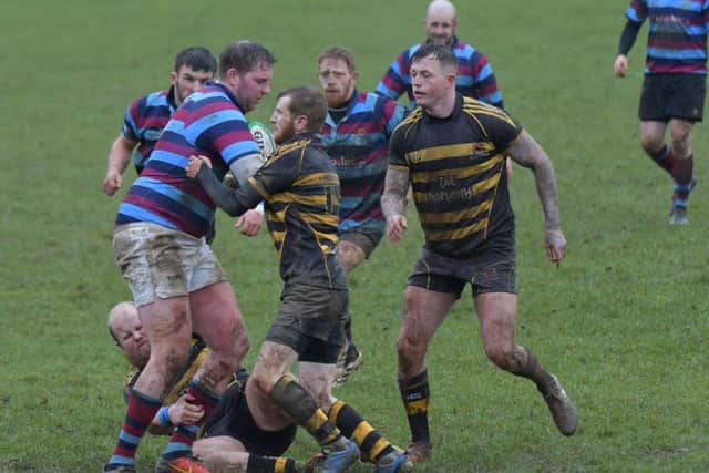 Action from Heathens' draw with Boys Brigade Old Boys (Pictures: Dave Ikin)