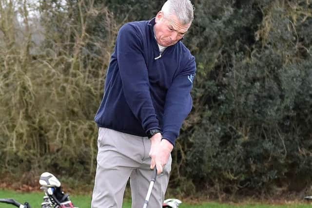 New Northampton GC captain Ian Clarkson tees off